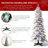 7.5' Pre-Lit Flocked 360 Degree Rotating Spruce Artificial Christmas Tree with 400 Lights