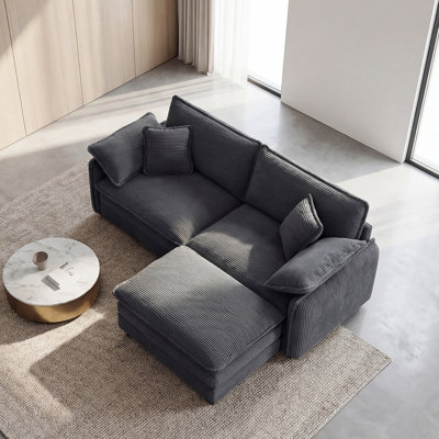 Sofa, L Shape Sofa, Corduroy Sofa