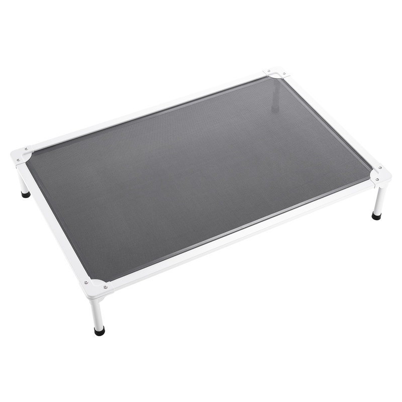 Lit portatif pour chien surélevé pour grands animaux de compagnie - filet respirant, stabilité de la structure en aluminium, 49 po x 33 po dans un espace confortable, installation simple du berceau surélevé avec structure, zone de sommeil, 10 minutes
