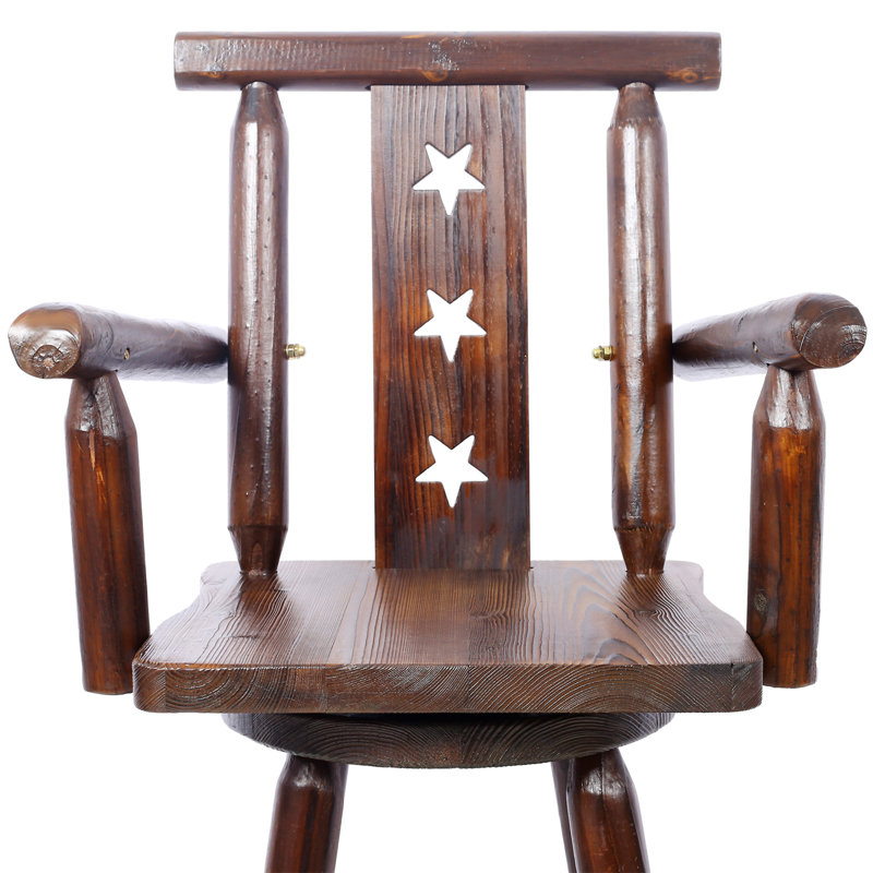 Tabouret de bar rustique en bois de sapin (sans la table)
