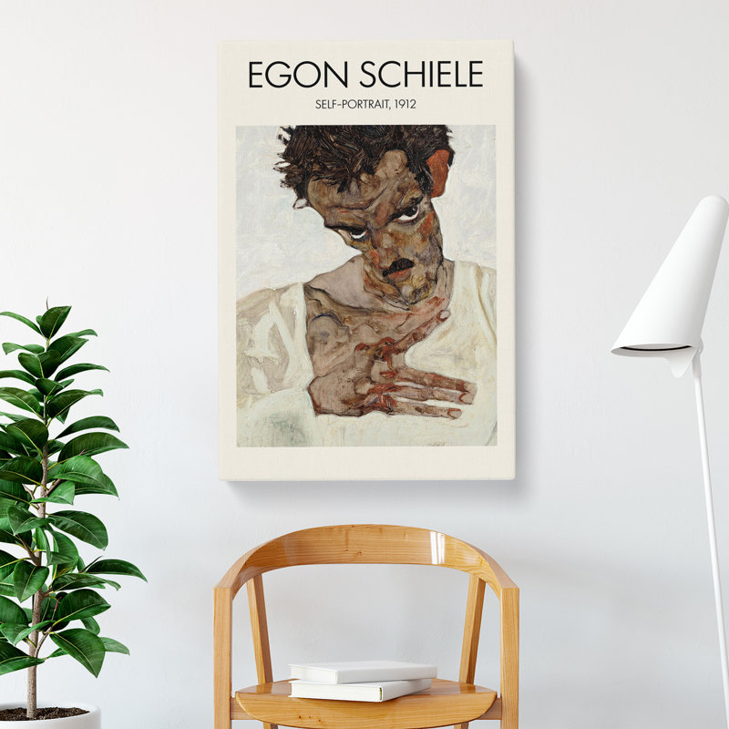 Self Portrait Vol.10 Print by Egon Schiele - Wrapped Canvas, 76cm H x 50cm W x 3cm D