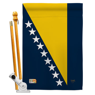 Ensemble de drapeaux verticaux décoratifs drapeaux de la Bosnie-Herzégovine