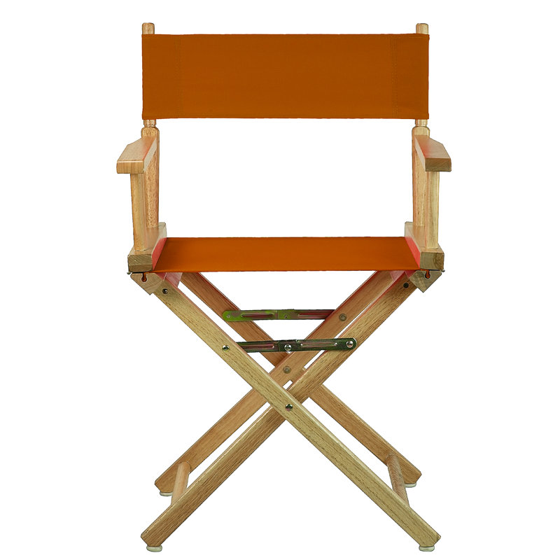 18" Folding Director Chair, Natural, Mango