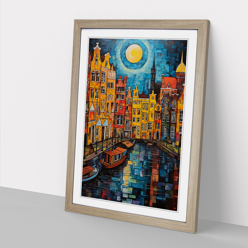 Amsterdam Expressionism - Framed Print, 46cm H x 34cm W x 2cm D, Oak