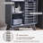 Bathroom Floor Storage Cabinet  With Slatted Sliding Door-497135831