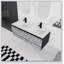Meuble-lavabo mural flottant 48 po et porte d'armoire à fermeture en douceur