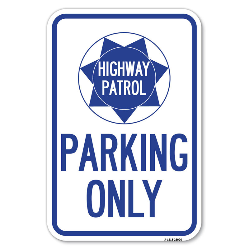 «Highway Patrol» seulement avec graphique / 23906, H 18 po x l 12 po x P 1 po