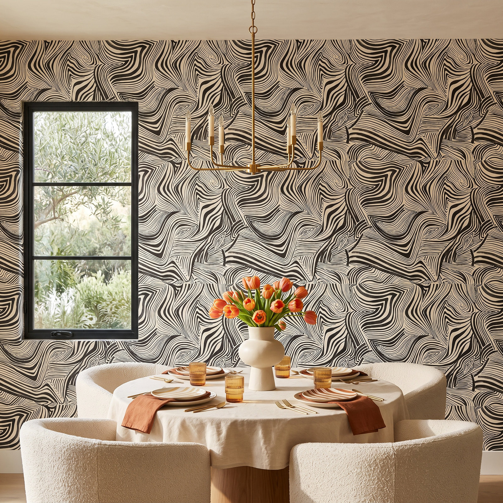Zebra Marble Self-Adhesive Wallpaper Roll