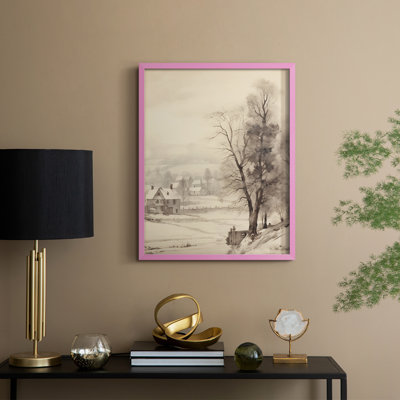 Vintage Landscape XVI Framed Print - Solid Wood