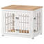 Meuble pour chien robuste de 26 pouces, table de bout décorative pour animal de compagnie, chenil en bois pour l'intérieur-120974235-132100354