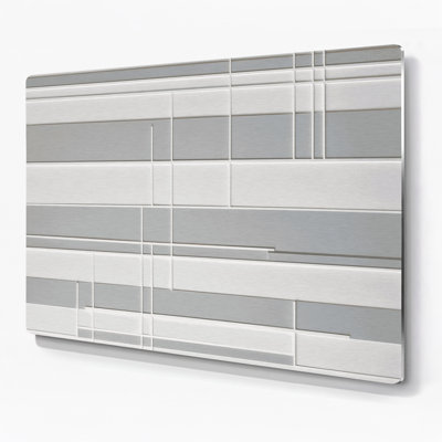 Minimalisme 3, art mural gris en métal