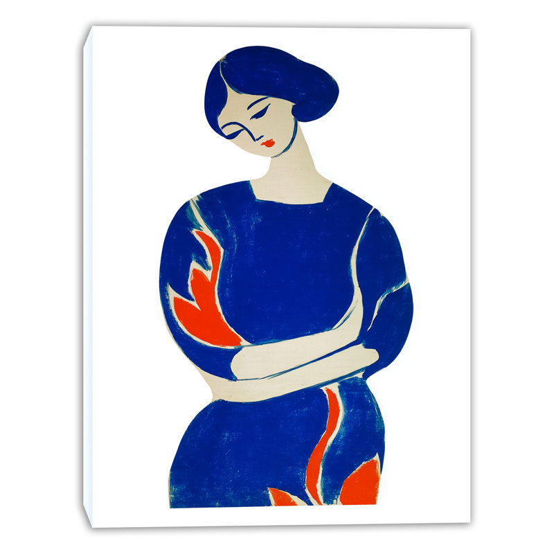 «Quiet Blue», art mural sur toile tendue, H 16 po x l 12 po x P 1 po