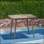 Table basse d'extérieur en bois d'acacia gris durable avec une finition résistante aux intempéries et un design moderne, parfaite pour la terrasse et le jardin