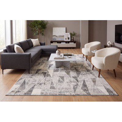 Tapis touffeté gris
