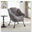 Chaise paresseuse en tissu avec repose-pieds Flannelette-662145490