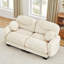 Canapé modulaire 2 places en tissu de chenille confortable à plis-125536873-125536874