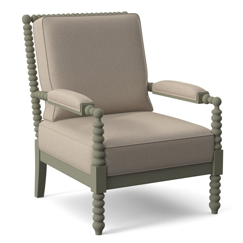 Jamilla Armchair, Eggshell Crypton Performance; 0884-93, Greystone Finish