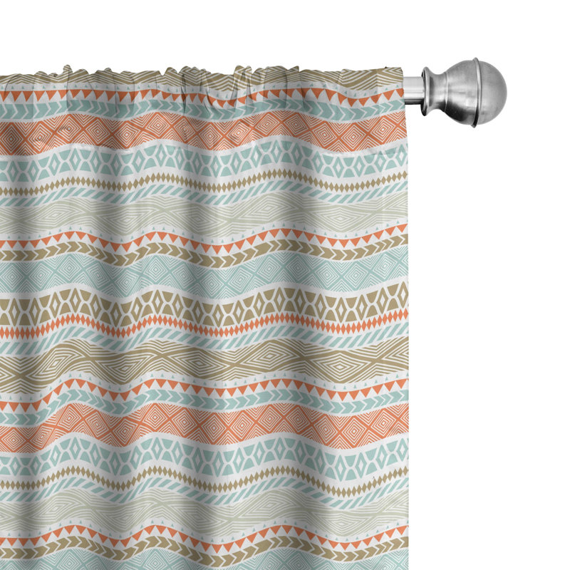Bohemian Semi-Sheer Rod Pocket Curtain Panels, 28" x 95"
