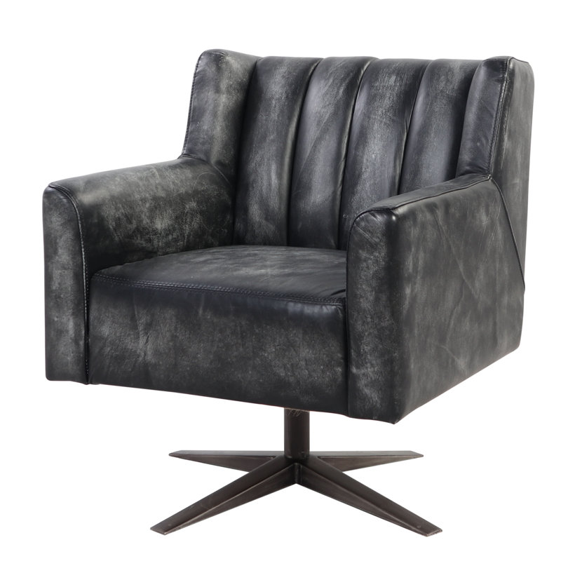 Chaise de bureau pivotante H 33 po avec base 4 étoiles Innes