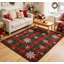 Tapis de Noël à carreaux flocons de neige 3x5 rouge vert-733731445-733731448
