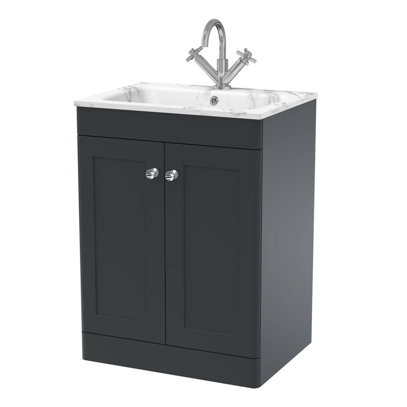 Classique Single Bathroom Vanity with Sits On Furniture Stone Basin