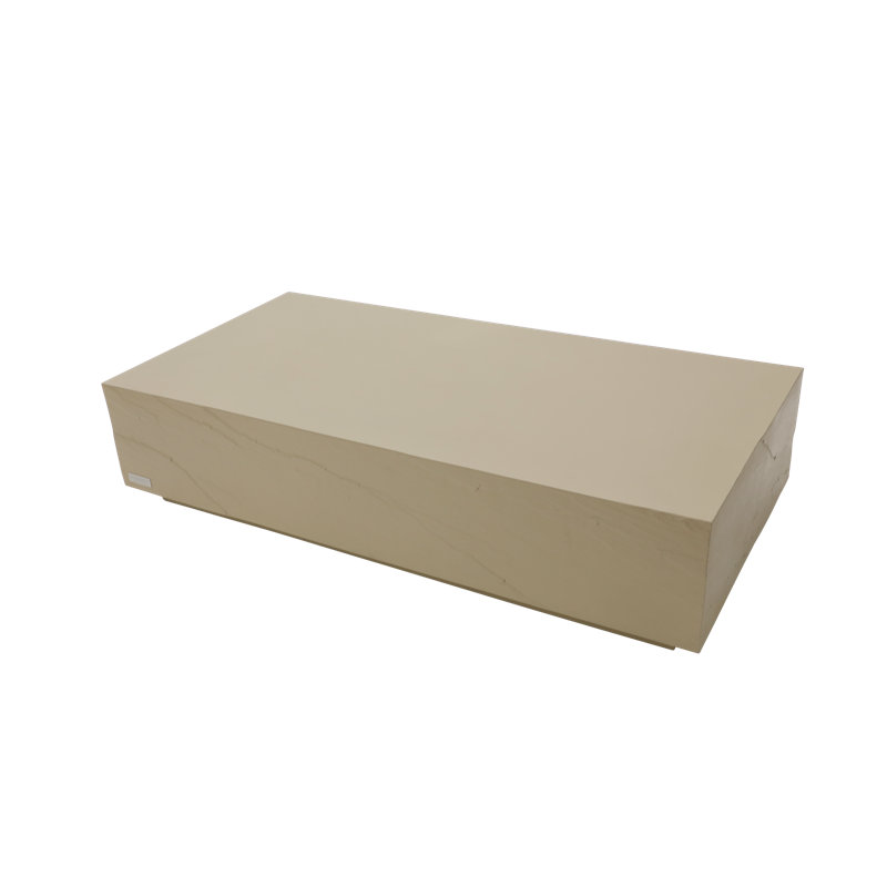 Elementi Home Colorado 60" Rectangular Concrete Coffee Table for Indoor and Outdoor Use, Sunlight Yellow