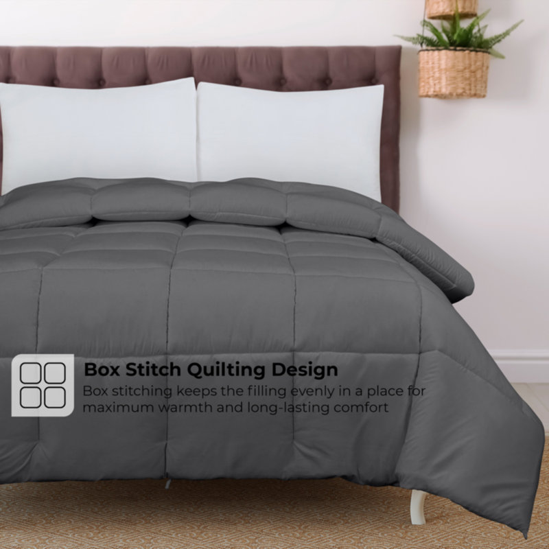 Édredon en microfibre , Édredon très grand, Gris foncé