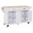 Kitchen Island With Rubber Wood Countertop-598838175