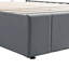 Grand lit plateforme tapissier avec système de rangement hydraulique