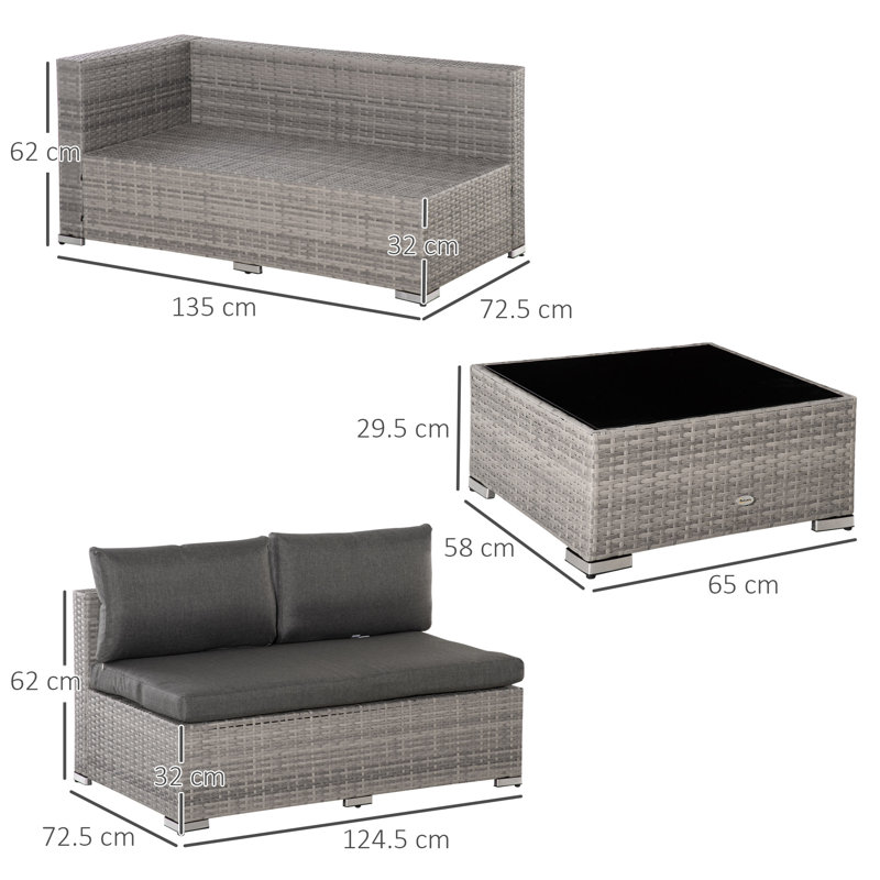 Faigy Metal 4 - Person Seating Group