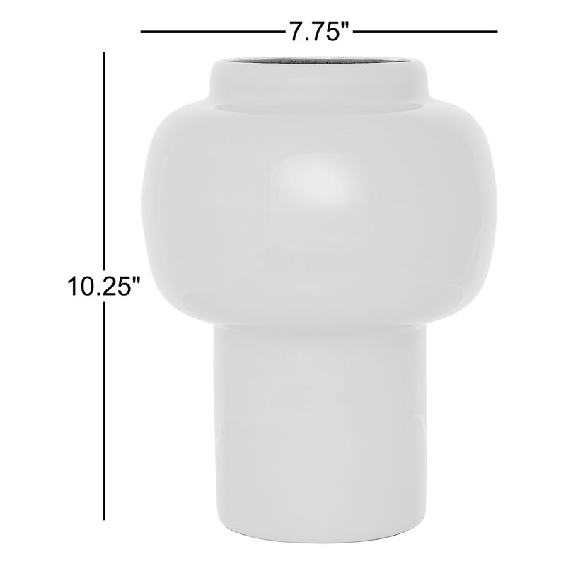 Enameled Metal Vase