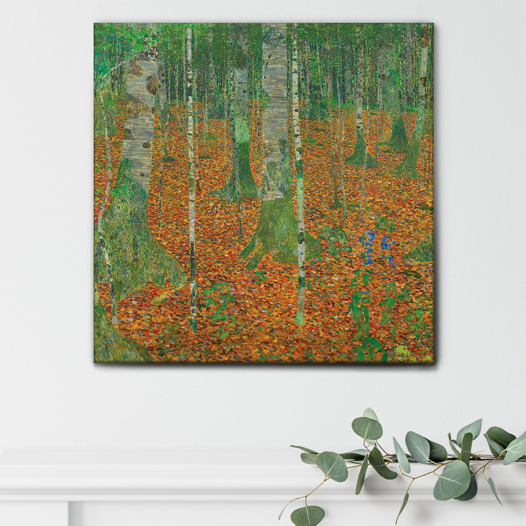 Leinwandbild Birch Forest von Gustav Klimt