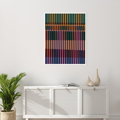 «Abstract Lines 17» par Beth Vassalo, impression sur bois encadrée