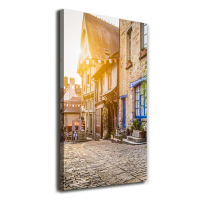 A Charming Street - Wrapped Canvas Print