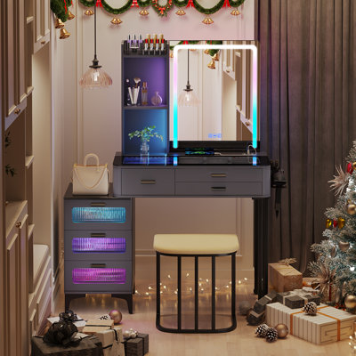 Palamara Makeup Vanity with LED Light by Mercer41