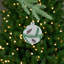 Boules de Noël scintillantes en verre avec pommes de pin - 4 po (100 mm) - 4 carats