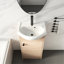 Petit meuble-lavabo autoportant de 18 pouces, petit meuble-lavabo avec lavabo, meuble-lavabo et lavabo