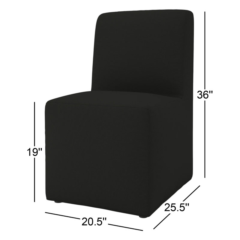 Praia Sunbrella® Patio Dining Chair, Canvas Black Sunbrella® Canvas