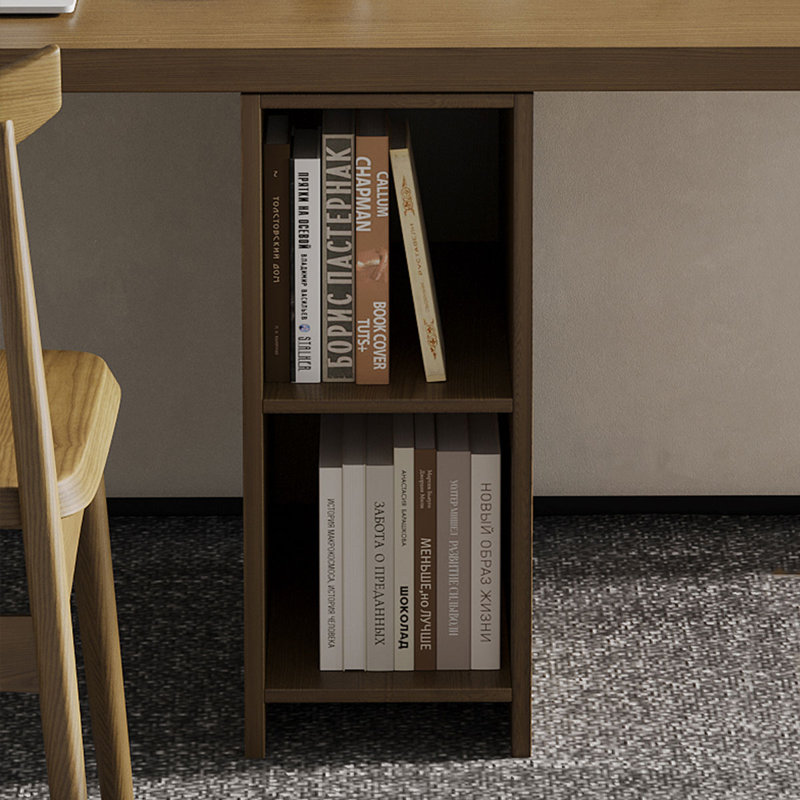 Bureau rectangulaire en bois massif noyer clair, H 29,53 po x l 62,99 po x P 23,62 po