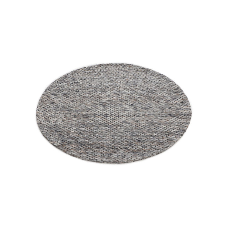 Handcrafted Wool Rug in Grey Melange
