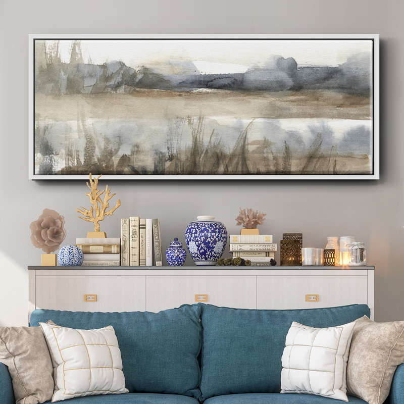 BlueGrey Marsh II- Framed Canvas