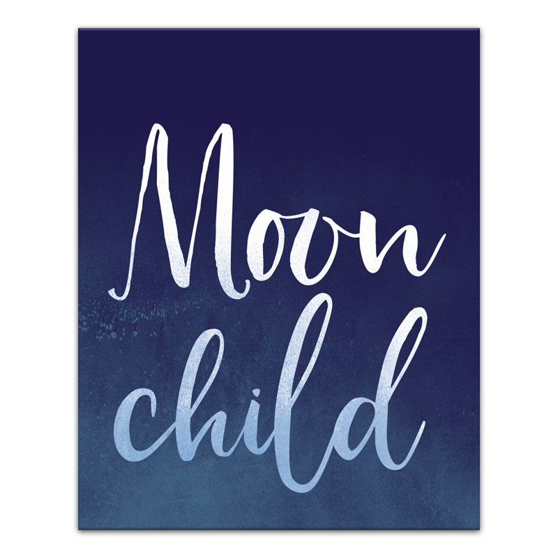 Art sur toile lune enfant Brady, H 10 po x l 8 po x P 1,25 po
