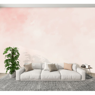 Peel and Stick Wallpaper Pink Pale Millennial Grunge Marble Texture Abstract Wall Murals 100"H x 144"W Removable PVC Wall Paper Self-Adhesive Wall Decor for Bedroom Living Room Home Office