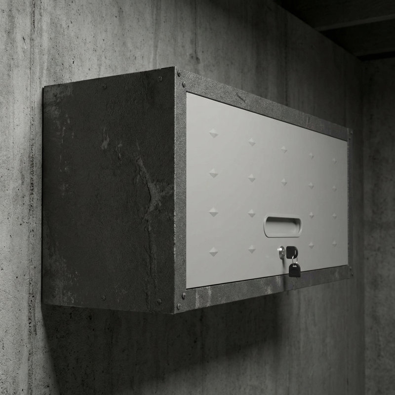 Heavy-Duty Metal Wall-Mounted Tool Storage Cabinet, Garage Storage Cabinet, Suitable For Garages/Workshops, Gray