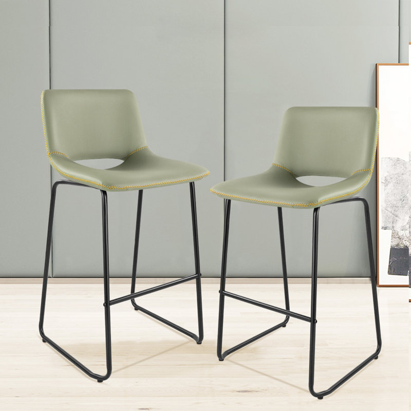 Tabouret Saraye, Cyan, Tabouret de comptoir (hauteur de l'assise : 25,2 p