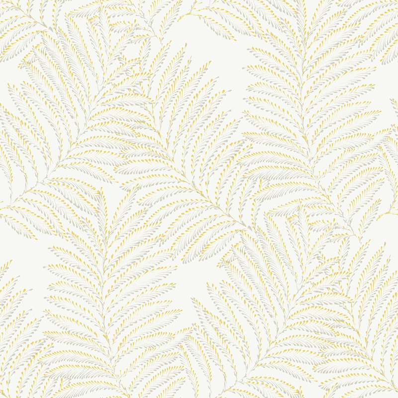 Rouleau de papier peint lisse Palmina L 33 pi x l 20,5 po, Jaune