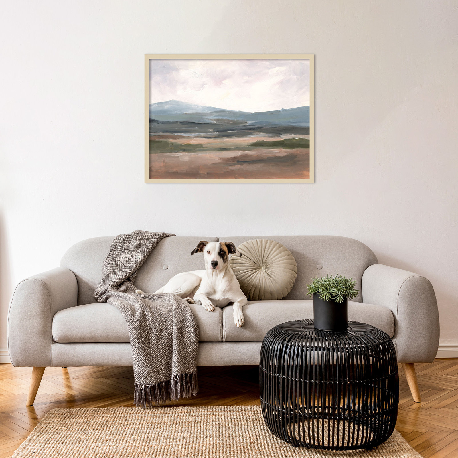 Serene Mountain Study I by Ethan Harper Wood Framed Wall Art Print, Brown, 25" H x 33" W