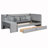 Twin Size Upholstered Daybed With Drawers-1583990067