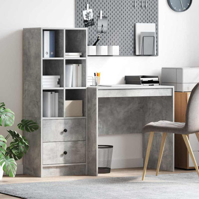Desk With Storage With Drawer 2 Pcs 90 X 50 X 76 Cm