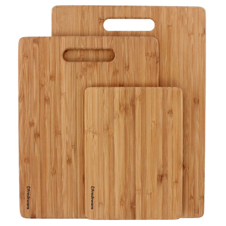 Joseph Joseph Folio Steel 3 Piece Bamboo Cutting Board Set - Stainless